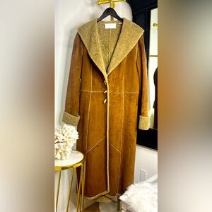 Dana Buchman Brown Shearling Coat